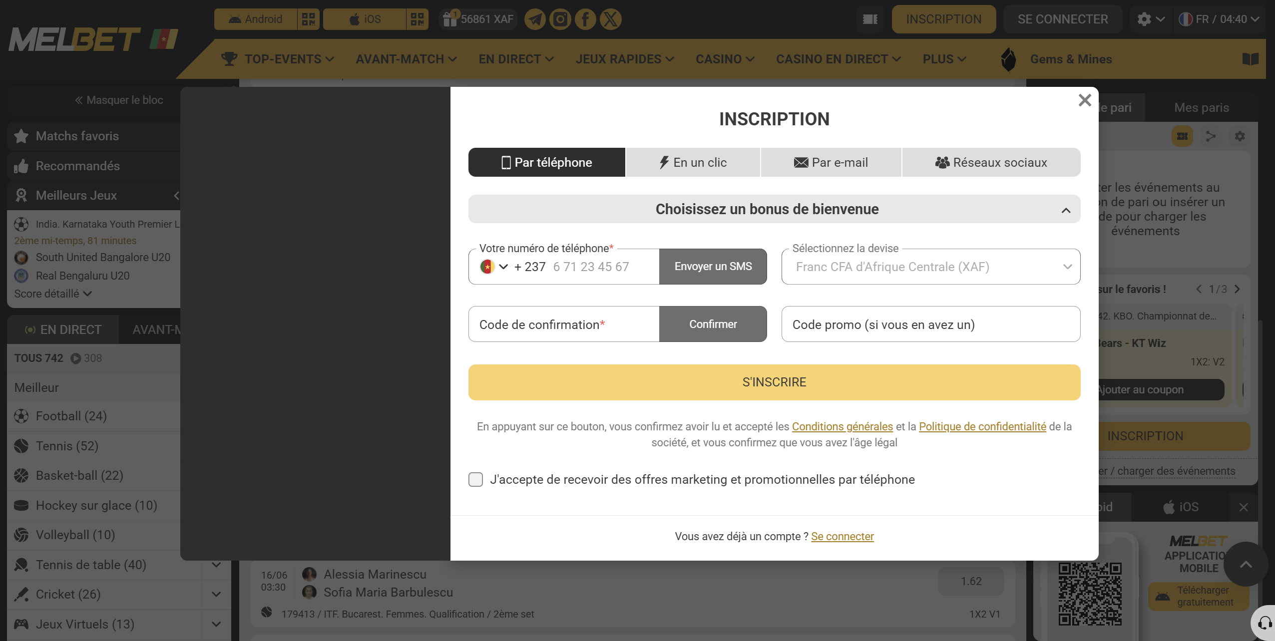Étapes d'installation Android de Melbet APK